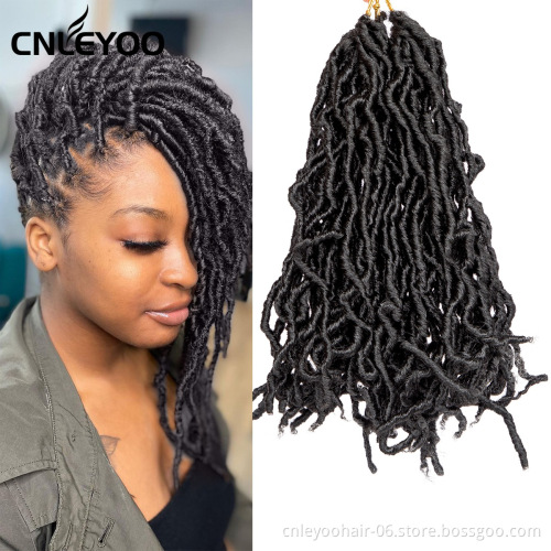 Factory Seller New Faux Locs Crochet Hair For women 10 inch 14 inch 18 inch 24 inch Nu Lock Crochet Braids For Girls